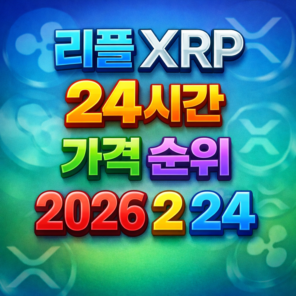 리플 XRP 24시간 가격 시세 지표 순위 2026년 2월 23일 메인 이미지 인포그래픽