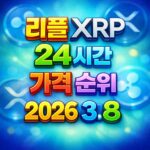 리플 XRP 24시간 가격 시세 지표 순위 2026년 3월 8일 메인 이미지 인포그래픽