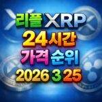 리플 XRP 24시간 가격 시세 지표 순위 2026년 3월 25일 메인 이미지 인포그래픽